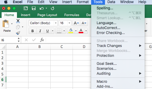 spell check in excel for mac